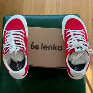 NEW Barefoot sneakers Be Lenka, red and white, size eu 40, us 9., unisex