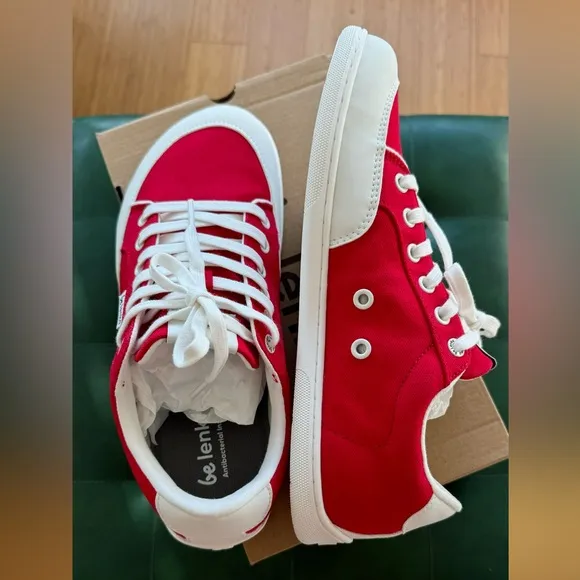 NEW Barefoot sneakers Be Lenka, red and white, size eu 40, us 9., unisex