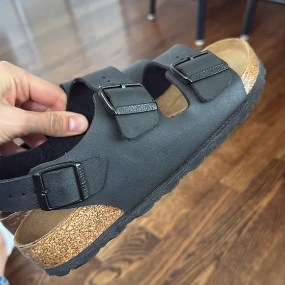 New Birkenstock Milano Black Regular Width