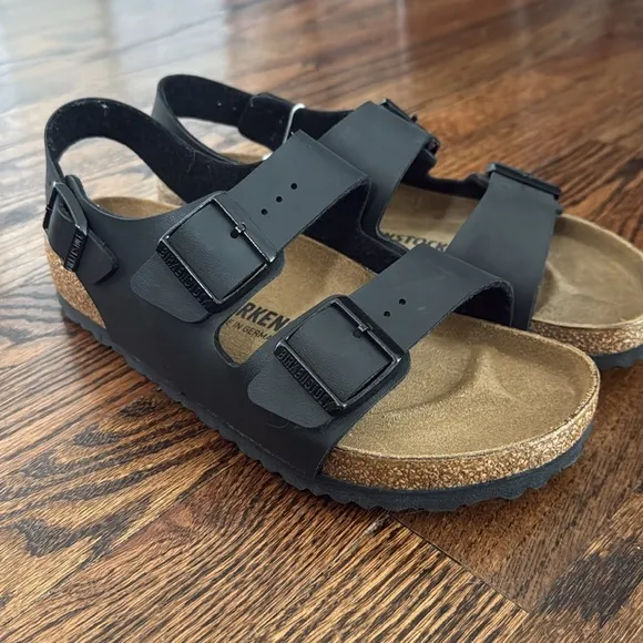 New Birkenstock Milano Black Regular Width