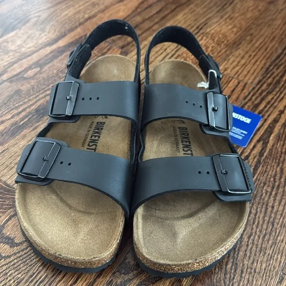 New Birkenstock Milano Black Regular Width