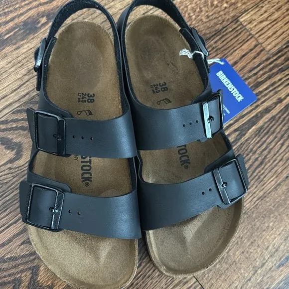 New Birkenstock Milano Black Regular Width