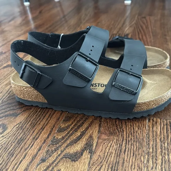 New Birkenstock Milano Black Regular Width