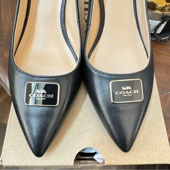 ✅NEW “Coach” Jillian Women’s Slingback Strap Shoes. Black US 5B