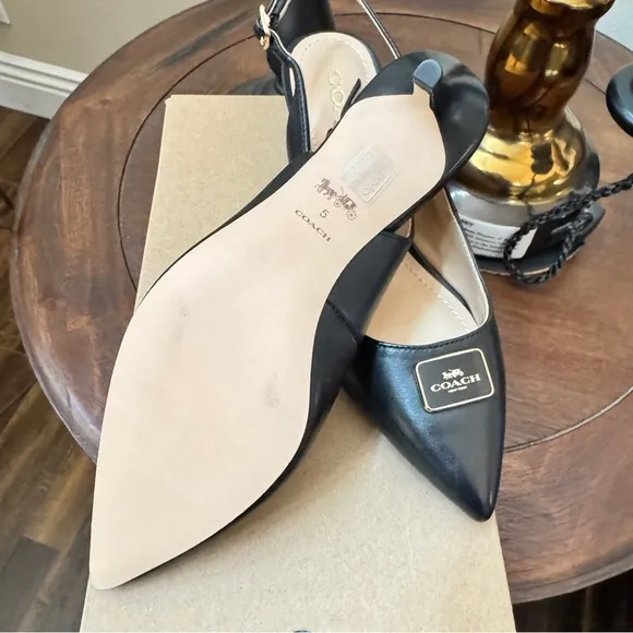 ✅NEW “Coach” Jillian Women’s Slingback Strap Shoes. Black US 5B
