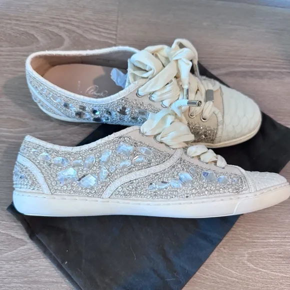 NEW Donald J   Lisa Pliner Midori Crystal Sneakers, 8,5M