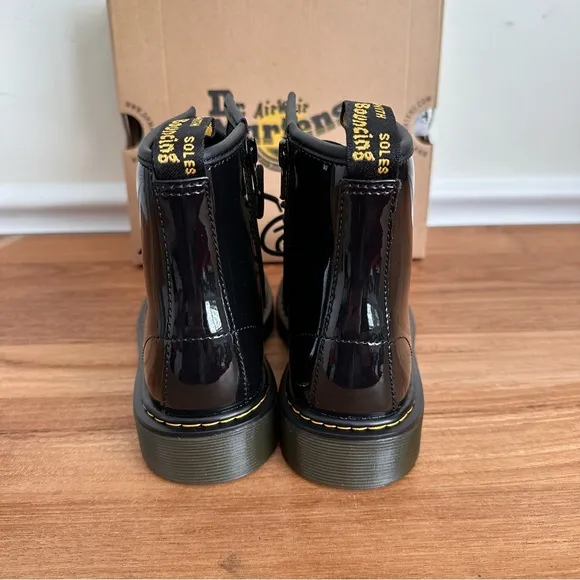 NEW Dr. Martens Kids Boots Black Patent Size 3