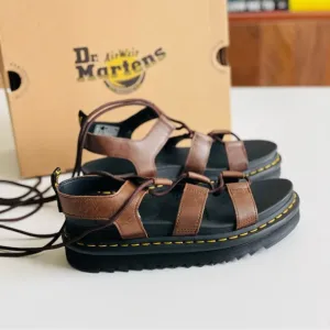 NEW Dr Martens SIZE 8 Nartilla gladiator sandals in Dark Brown New Oily Illusion