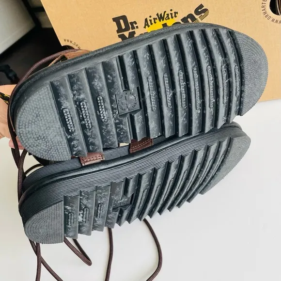 NEW Dr Martens SIZE 8 Nartilla gladiator sandals in Dark Brown New Oily Illusion