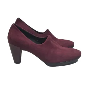 NEW Ecco Womens Suede Danish Design Heels shoes sz 37 US 6-6.5