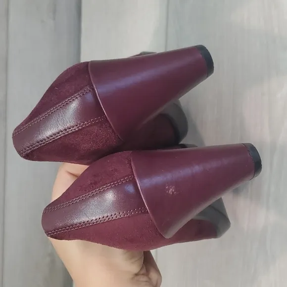 NEW Ecco Womens Suede Danish Design Heels shoes sz 37 US 6-6.5