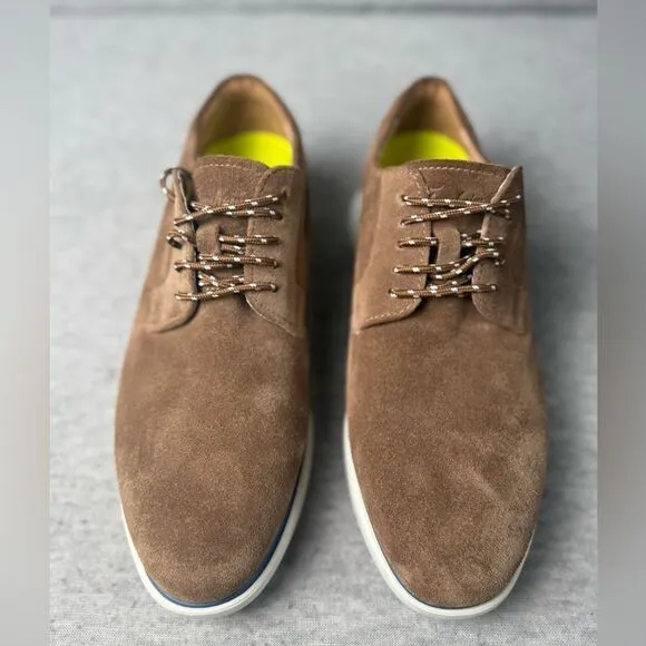 New Florsheim Fuel Suede Plain Toe Oxford, Mocha 7.5M