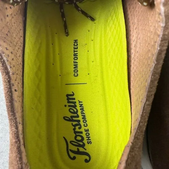 New Florsheim Fuel Suede Plain Toe Oxford, Mocha 7.5M