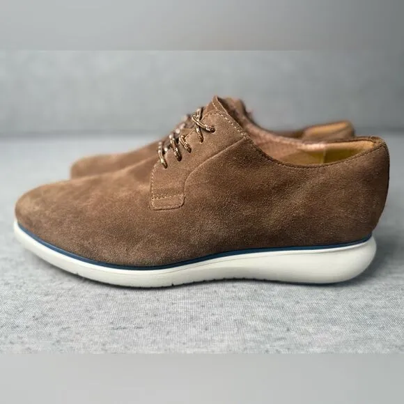 New Florsheim Fuel Suede Plain Toe Oxford, Mocha 7.5M
