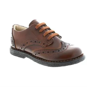 NEW FOOTMATES kid's logan dress shoes in cognac