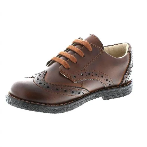 NEW FOOTMATES kid's logan dress shoes in cognac
