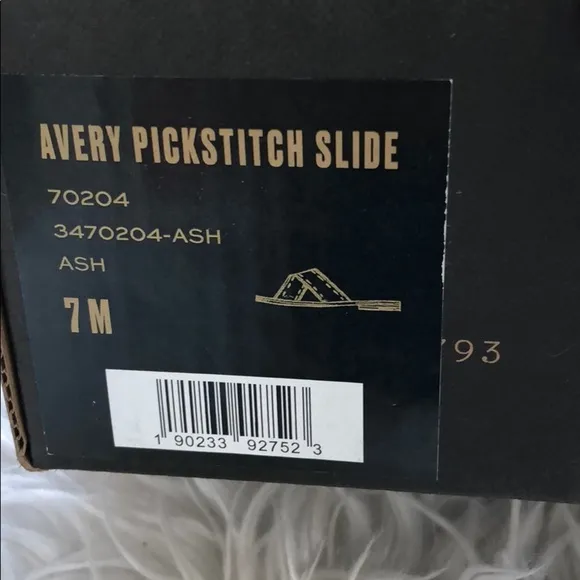 NEW • Frye • Pickstitch Suede Slide Sandals Ash 7