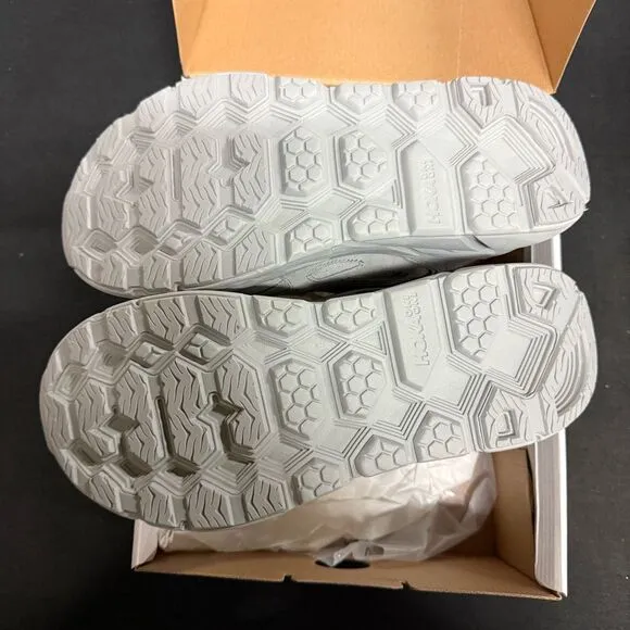 New Hoka U Clifton L Suede Limestone Grey Sneakers