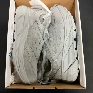 New Hoka U Clifton L Suede Limestone Grey Sneakers