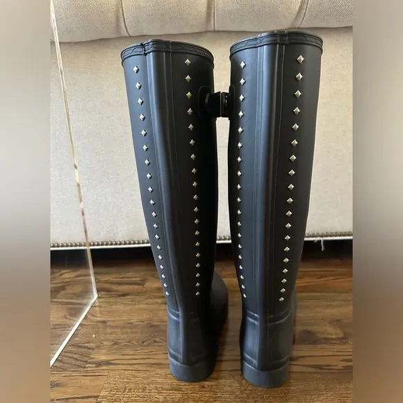 NEW Hunter Refined Tall Matte Rain Boots Sz 9 Worn Once