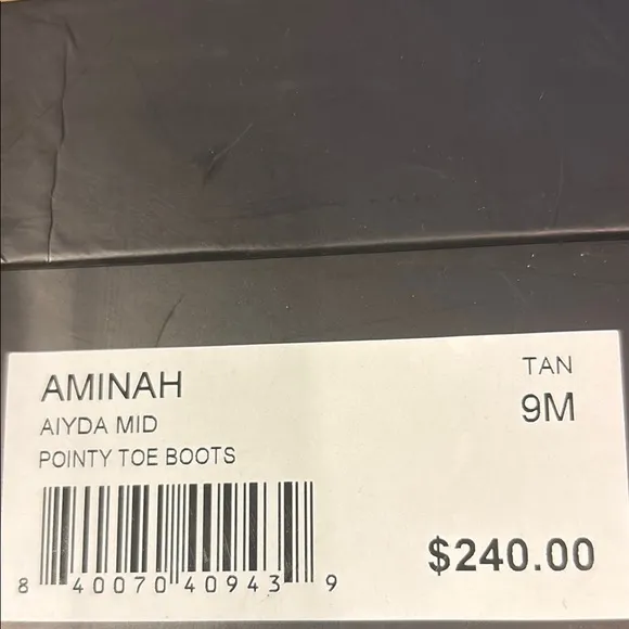 New In Box AAJ By Aminah Elegant Tan Knee-High Women's Boots