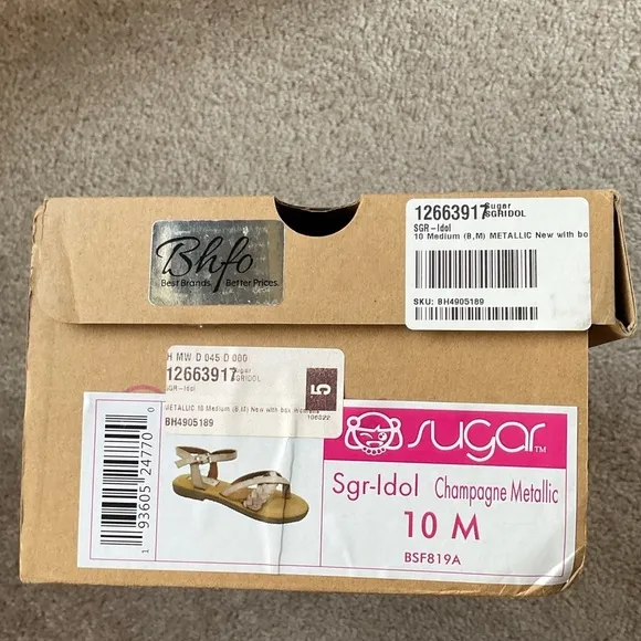 NEW in Box — Rose Gold Sandals by Sugar​​​