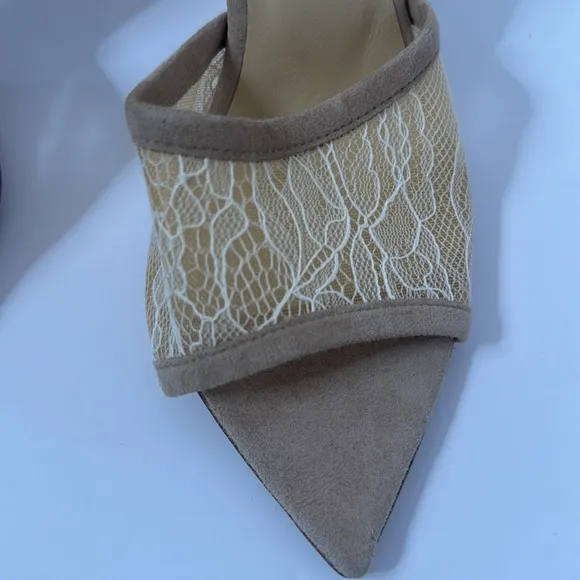 New L’AGENCE Corinne Pointed Toe Mule Heels (Size 38)