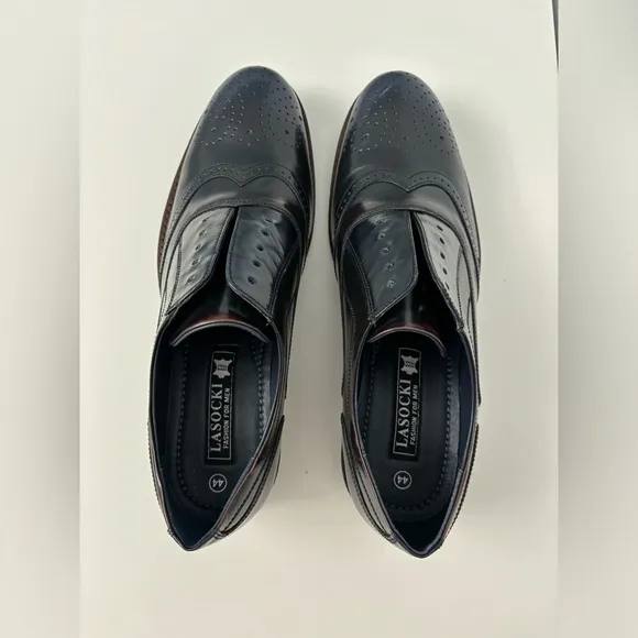 New Lasocki Executive Imperials Leather Wingtip Saddle Oxford Shoes Mens S: 11