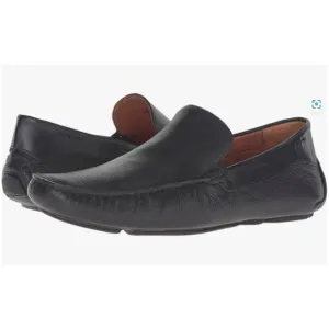 New Massimo Matteo Black Leather Venetian Driver Slip On Loafer Shoes sz 13 Men