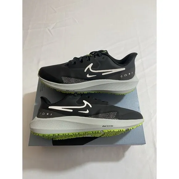 New Mens Size 10 - Nike Air Zoom Pegasus 39 Shield Black Dark Grey DO7625 002