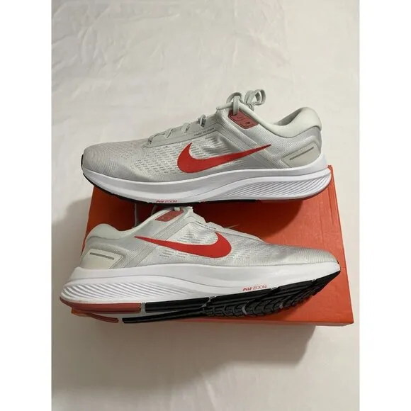 New Mens Size 14 White Red Nike Air Zoom Structure 24 Running Shoes DA8535 010