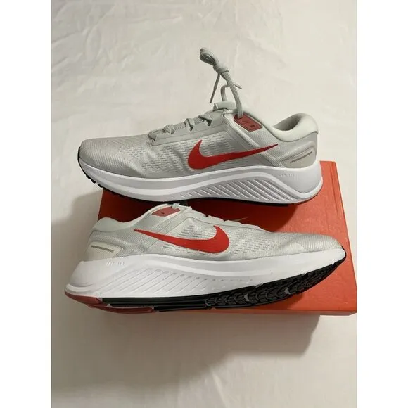 New Mens Size 14 White Red Nike Air Zoom Structure 24 Running Shoes DA8535 010