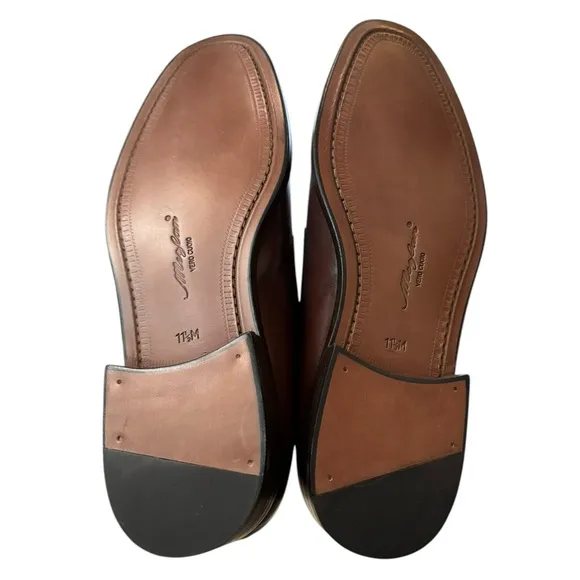 New Mezlan Piazza Drk Brown Men's Leather Lace-up Oxford Dress Shoes 11.5  11.5M