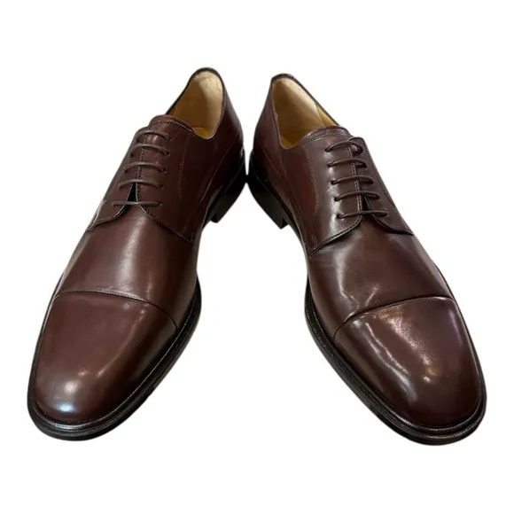 New Mezlan Piazza Drk Brown Men's Leather Lace-up Oxford Dress Shoes 11.5  11.5M