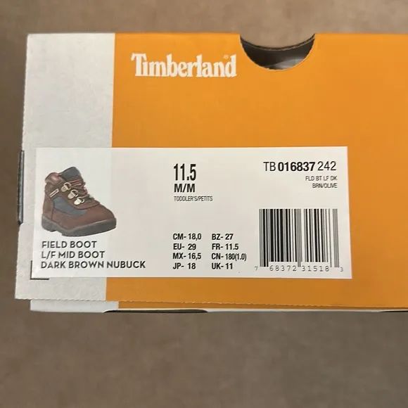 New never worn size 11.5 toddler/little kid timberland boots