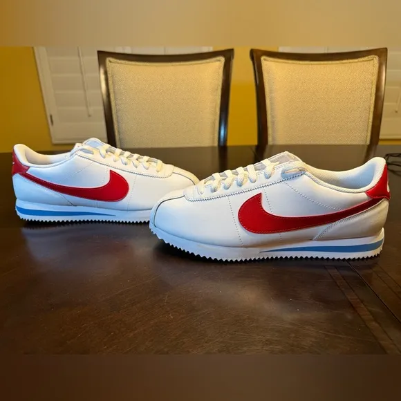 New Nike Cortez Forest Gump White Red Sneaker Shoes Size US 11.5 W / 10 M