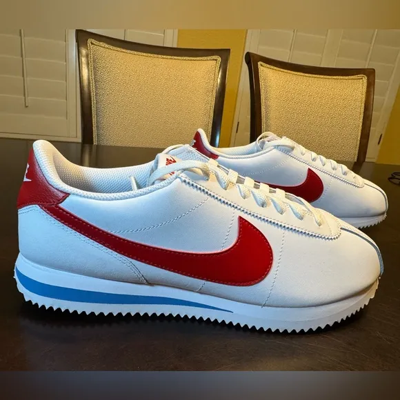 New Nike Cortez Forest Gump White Red Sneaker Shoes Size US 11.5 W / 10 M