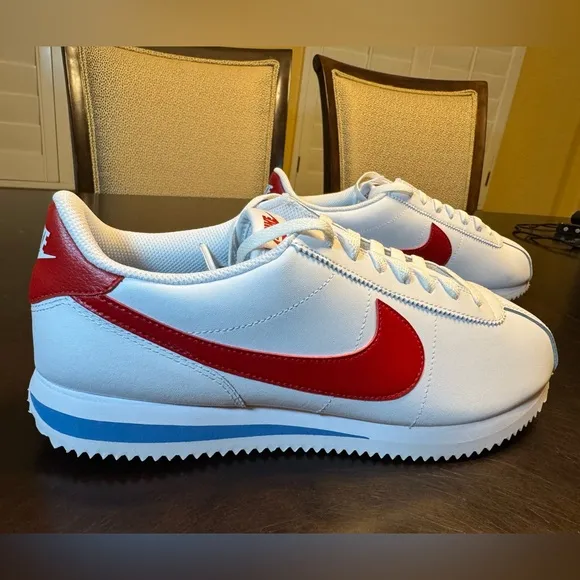 New Nike Cortez Forest Gump White Red Sneaker Shoes Size US 11.5 W / 10 M