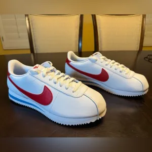 New Nike Cortez Forest Gump White Red Sneaker Shoes Size US 11.5 W / 10 M