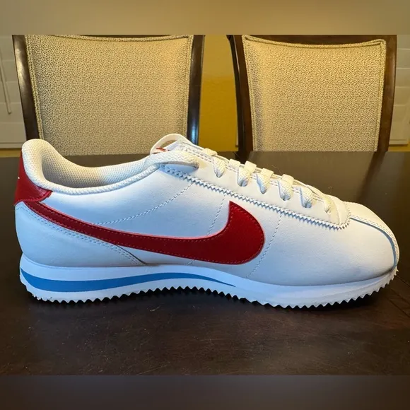 New Nike Cortez Forest Gump White Red Sneaker Shoes Size US 11.5 W / 10 M