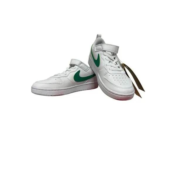 NEW! Nike Court Borough Low Recraft White Green Sneakers Shoes Size 5Y 5 Youth