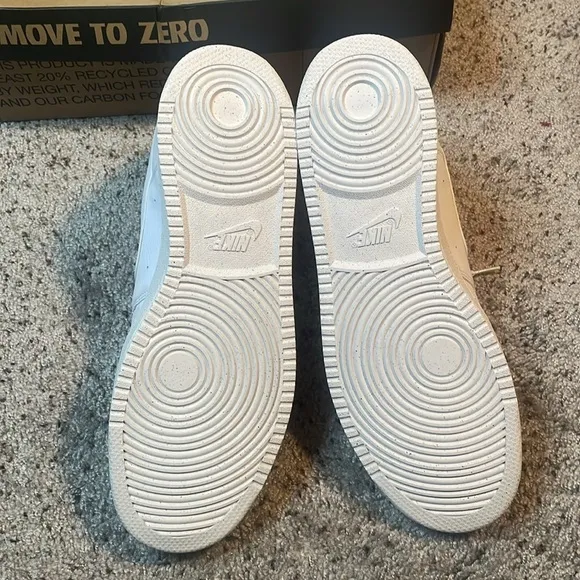 NEW! Nike Court Vision Mid Next Nature All White Unisex Sneakers