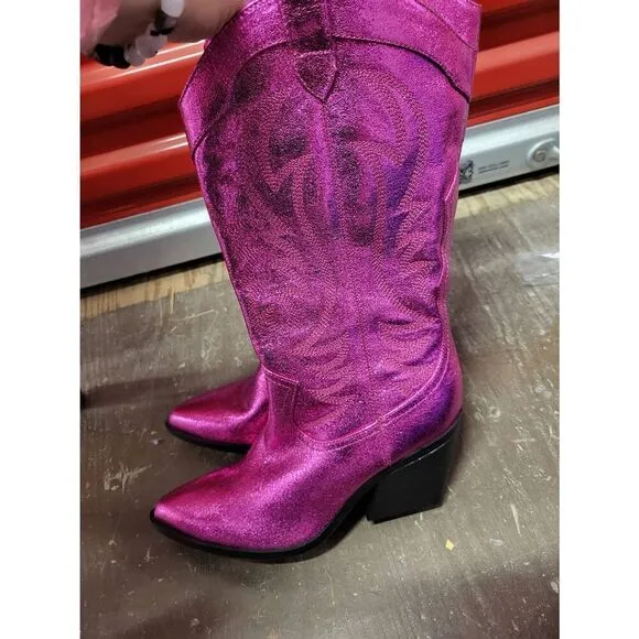 New Nine West Fushia boots sz8
