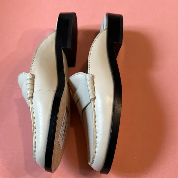 New PAIGE Leather White Loafers