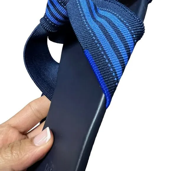 NEW Rothy’s The Knot Cobalt Stripe Sandals Women’s Size 11