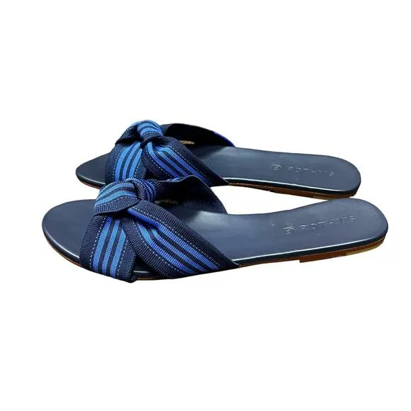 NEW Rothy’s The Knot Cobalt Stripe Sandals Women’s Size 11