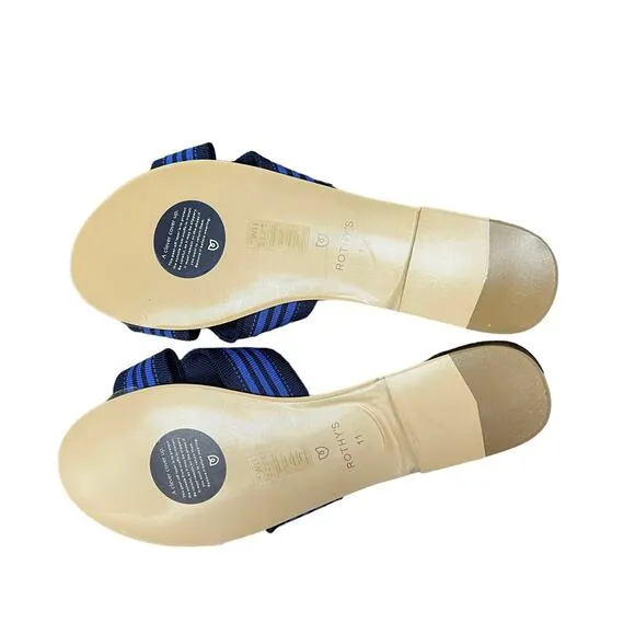NEW Rothy’s The Knot Cobalt Stripe Sandals Women’s Size 11