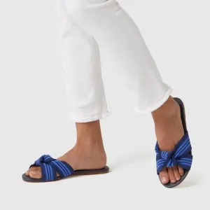 NEW Rothy’s The Knot Cobalt Stripe Sandals Women’s Size 11