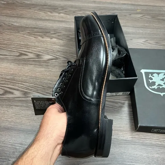 NEW Stacy Adams Madison Black Cap Toe Oxfords 14 D