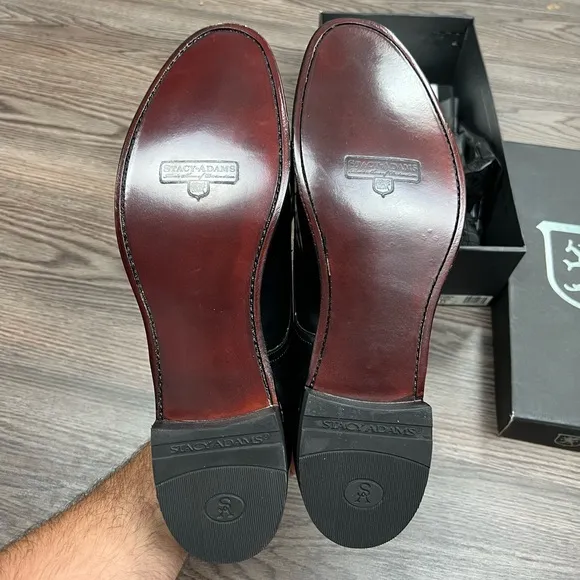 NEW Stacy Adams Madison Black Cap Toe Oxfords 14 D